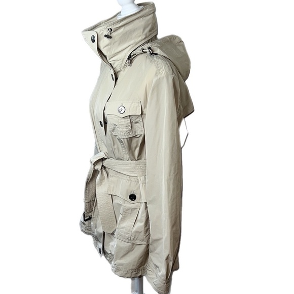 NWT Burberry Brit W. CHARSTONE45 Nova Check Logo WINDBREAKER Trench Coat 14 - Picture 3 of 15